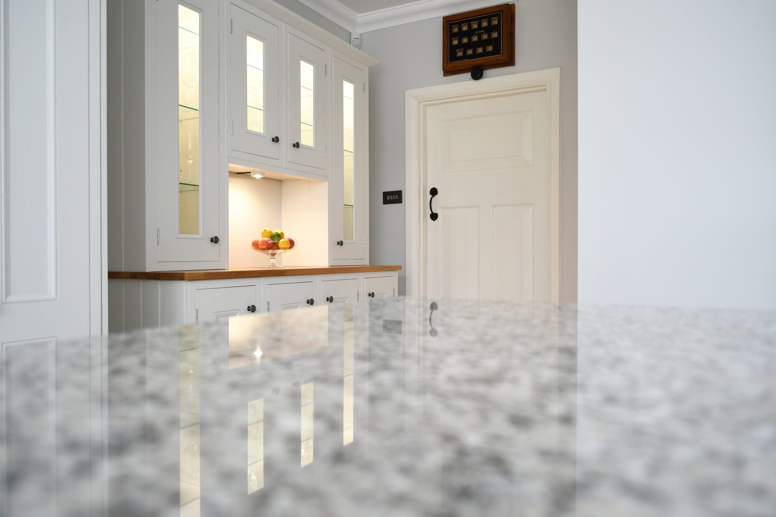 Porcelain Dresser In-frame with lights Stonemill Kitchen