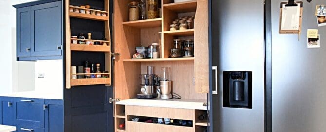 Prussian Blue Skinny Shaker Kitchen Pantry Stonemill Kitchens