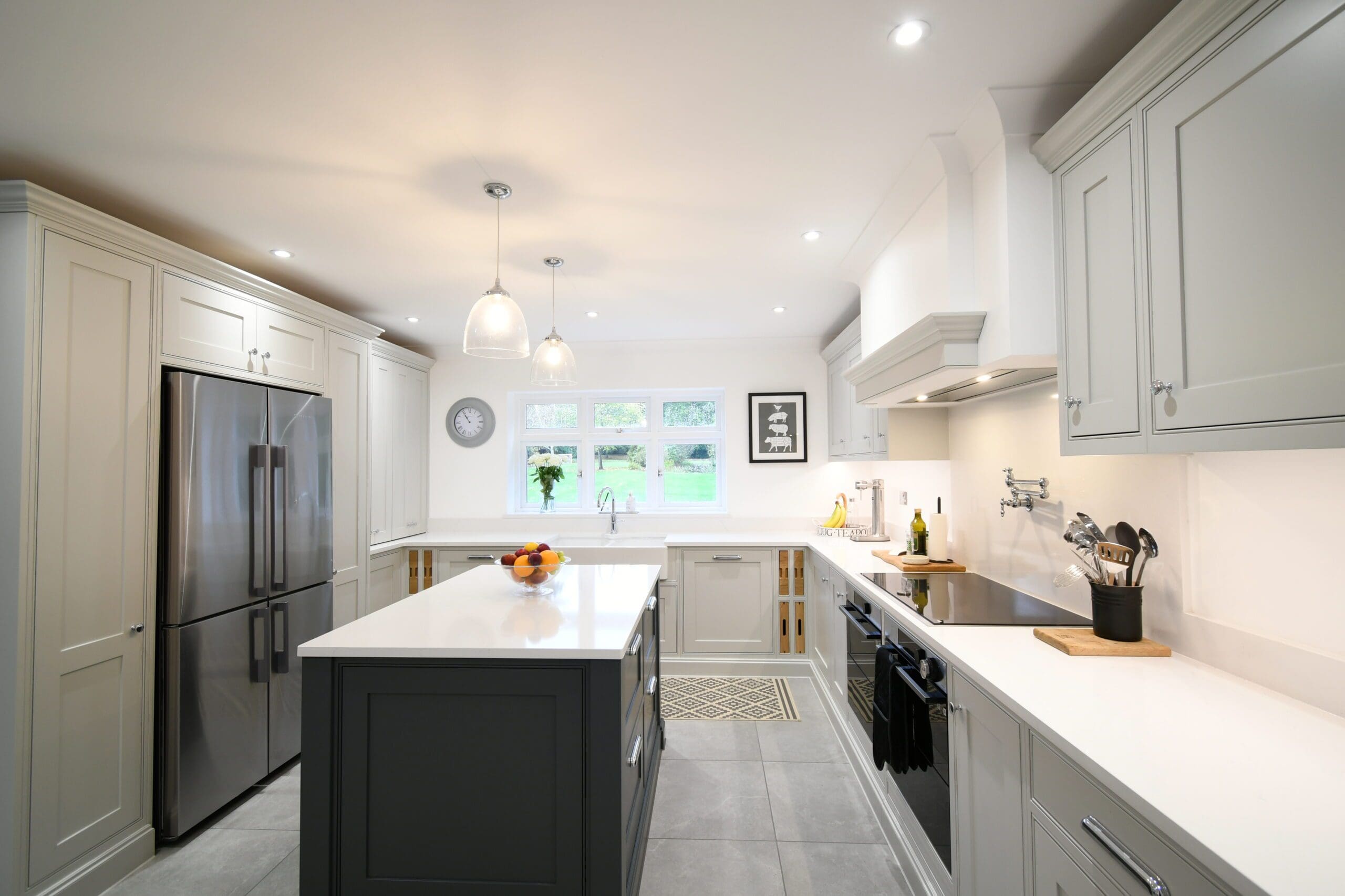 In-frame Shaker Kitchen Two Tone Stonemill Kitchens Two Tone Lead and Light Grey