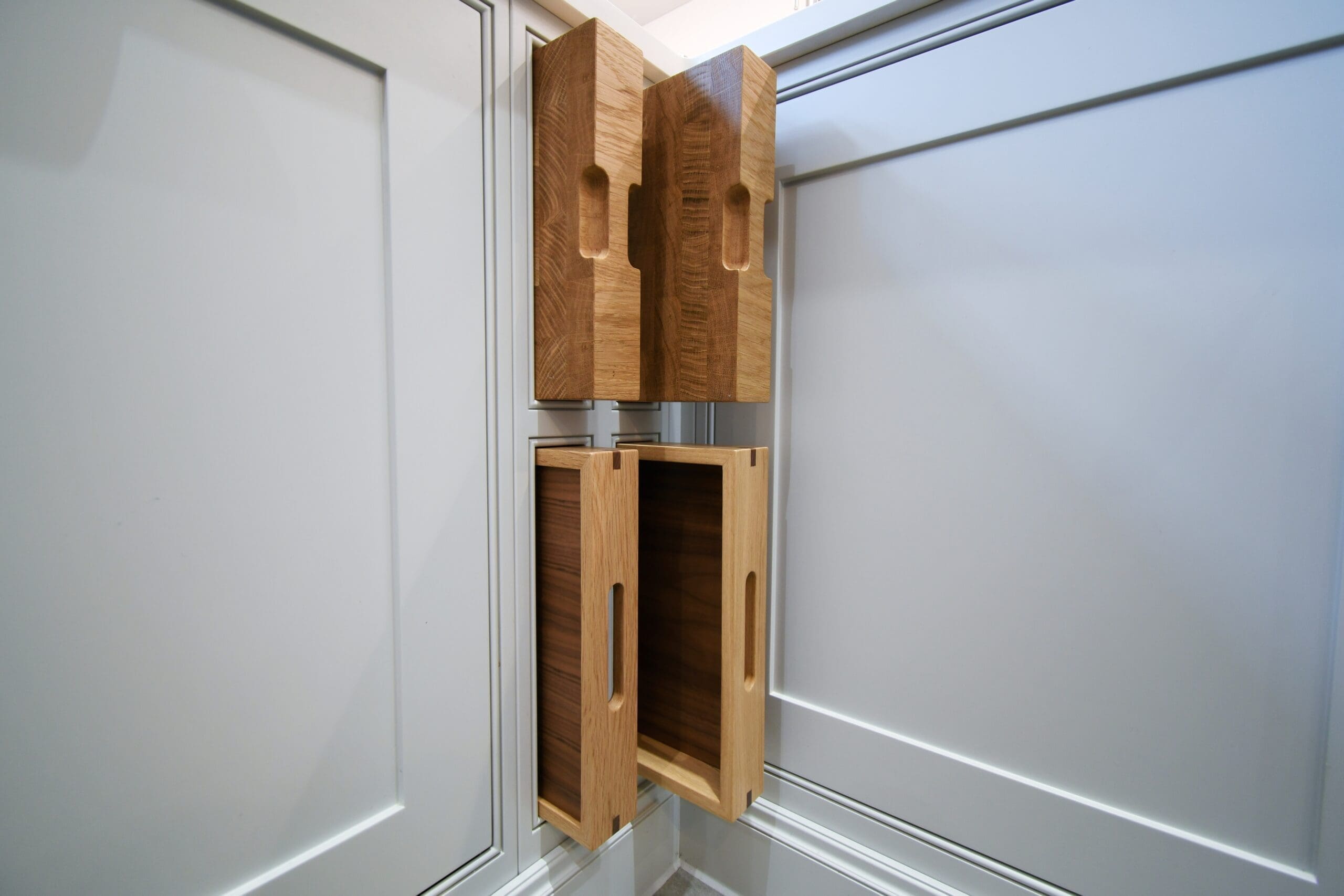 Bespoke Oak Cutting Blocks In-Frame Shaker Kitchen