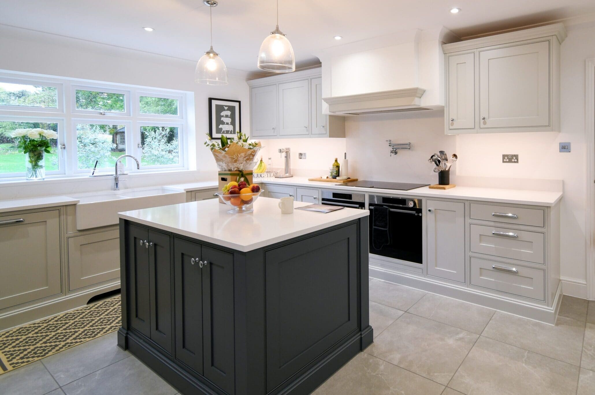 In-Frame Shaker Kitchen Two Tone Island Stonemill Kitchens