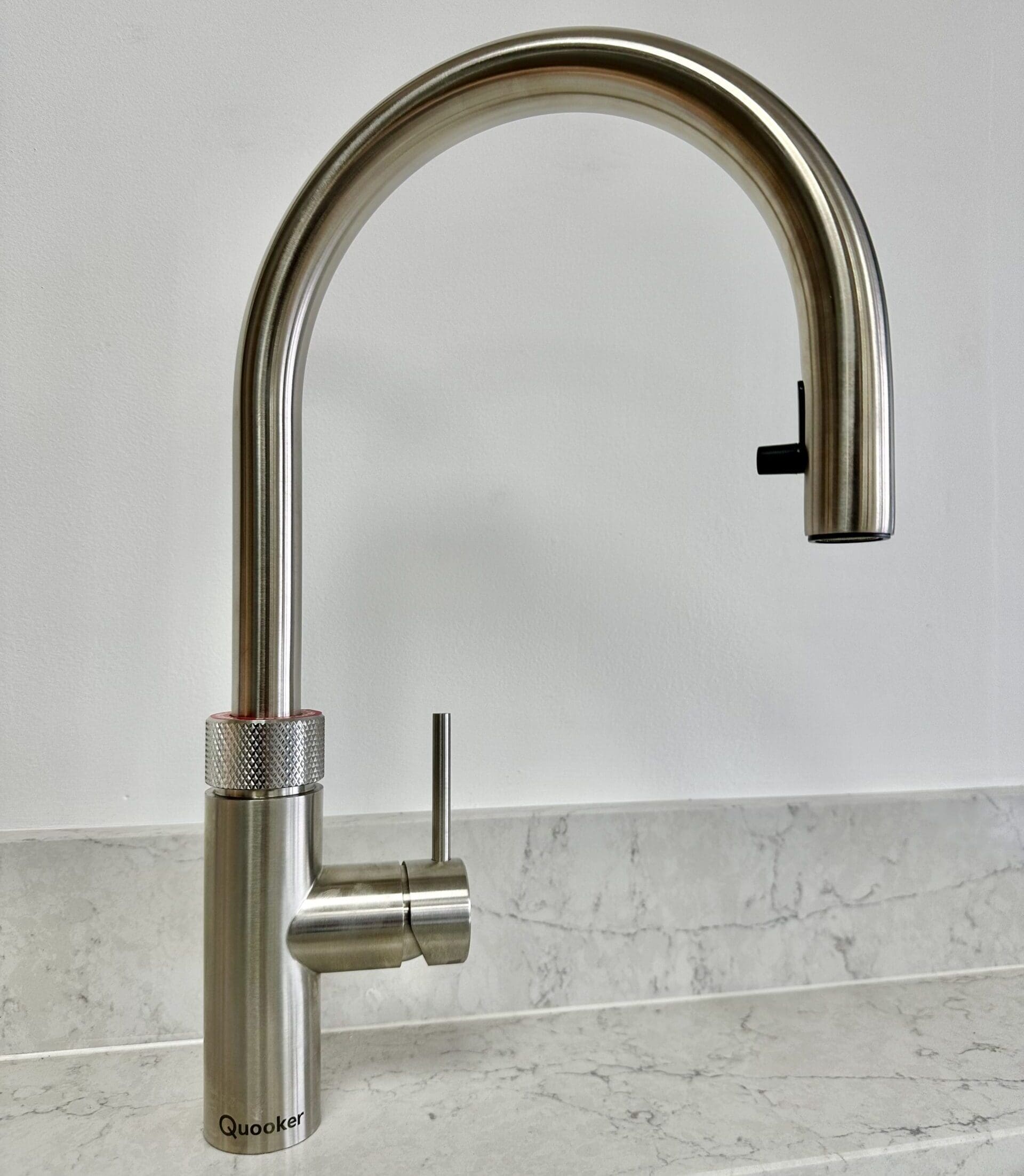 Brushed Stainless Steel Quooker Tap Pull Out